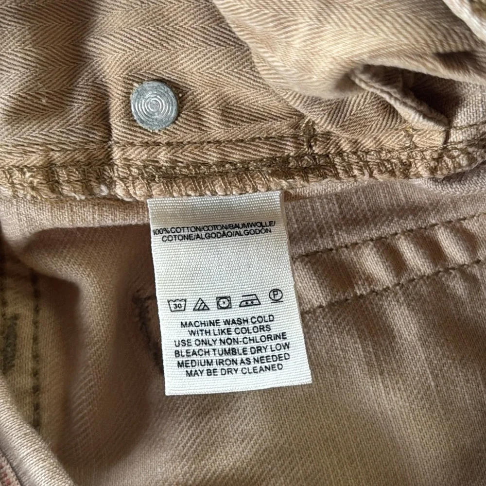 Free People Frayed Hem Khaki Shorts - Picture 6 of 9